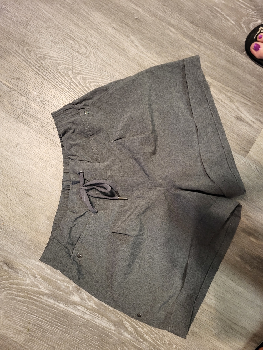 MPG High-Waist Gray Pull-Tie Shorts